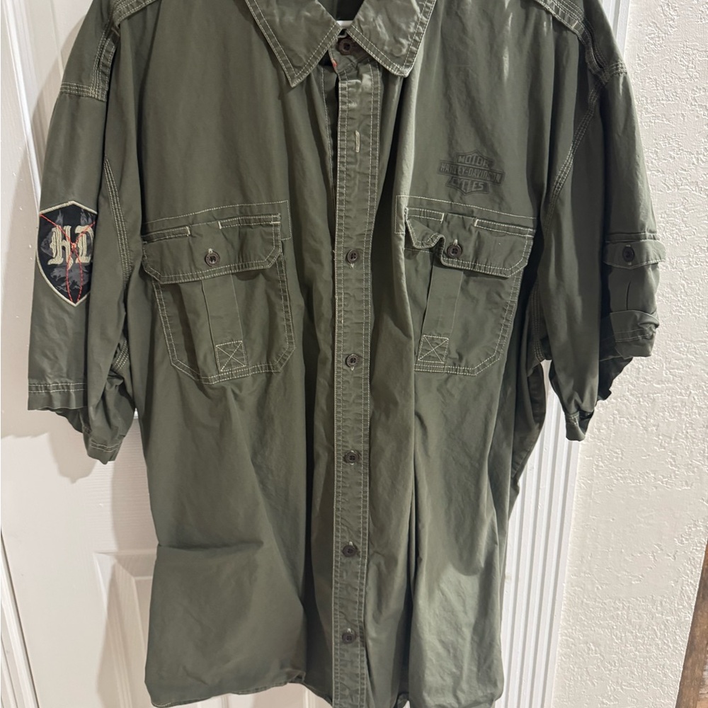 Harley-Davidson Green Lightweight Shirt Jacket